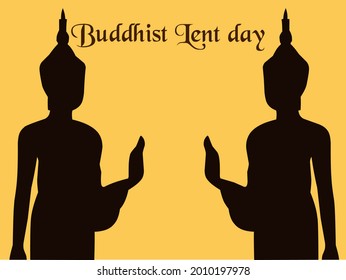 Illustration vector graphic of buddhist lent day