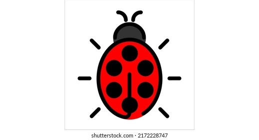 Illustration Vector Graphic of bug, insect, beetle icon