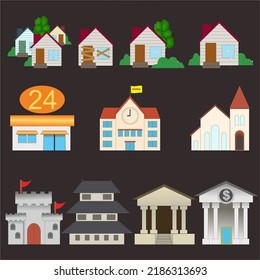 illustration vector graphic of building