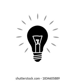 Ilustración Gráfica vectorial del icono de la bombilla