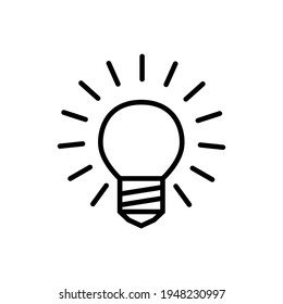 Illustration Vector graphic of bulb icon