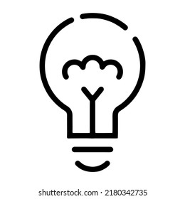 Vektorgrafik der Illustration, Glühbirne, Licht, Ideensymbol