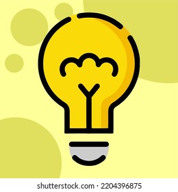 Illustration Vector Graphic of bulb, light, idea icon