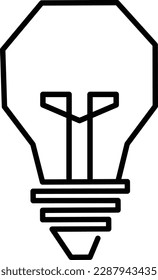 illustration vector graphic of bulb line icon