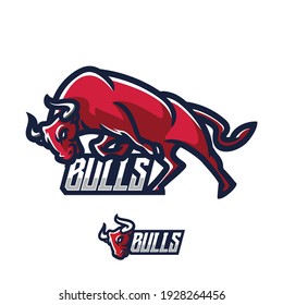 illustration vector graphic of bull, buffalo perfect for sport or e-sport team mascot logo