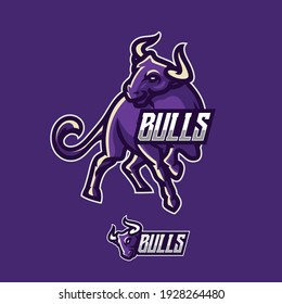 illustration vector graphic of bull, buffalo perfect for sport or e-sport team mascot logo