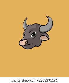 illustration vector graphic bull head illustration, good for template design, mascot, icon, logo, cartoon illustration, product design, merchandise design, etc