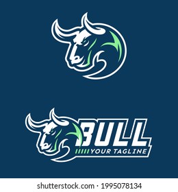 illustration vector graphic of bull. perfect for t-shirt, sport, team, emblem, club, company,  sticker,etc.