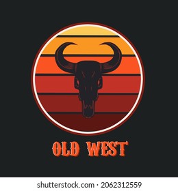 illustration vector graphic of a bull silhouette suitable for background,banner,print,poster,etc.