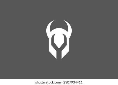 Illustration vector graphic of bull spartan helm. Good for logo