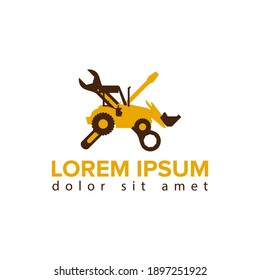 Illustration Vector Graphic of Bulldozer Logo. Perfect to use for Construction Company