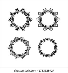 Illustration vector graphic of bundle circle mandala. Perfec for wallpaper. backgrond. cover highlights. business card background.
