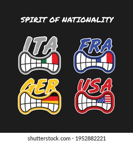 Illustration vector graphic of a bundle of nationality flag. Perfect for independence day contents, printable material, t shirt, sticker, and any designs