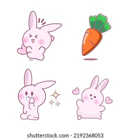 illustration vector graphic of bunny Cute Isolated objects vector children book illustration Editorial perfect for toys