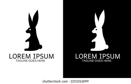 Illustration vector graphic of bunny logo template is standing on two legs
