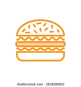 Illustration Vector graphic of burger icon. Fit for american food, calorie, fast food etc.