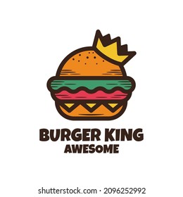 Illustration, Vektorgrafik von Burger King, gut für Logo-Design