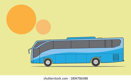 illustration vector graphic of bus, perfect for background or bus company, etc.