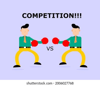 Illustration vector graphic of business competition