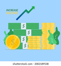 Illustration of vector graphic business growth increase income