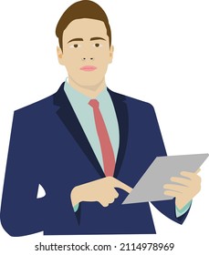 El gerente está haciendo presentaciones de negocios