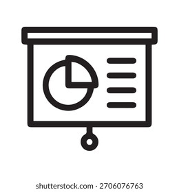 Ilustración Vector gráfico del icono de presentación de negocios