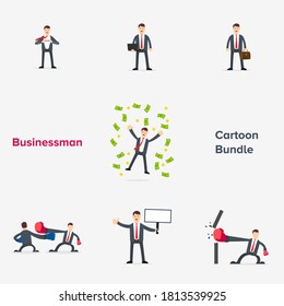 Illustration Vector Graphic of Businessman Cartoon Bundle