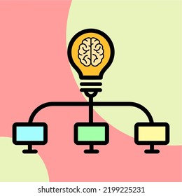Illustration Vector Graphic of Businessman, creative, idea Icon
