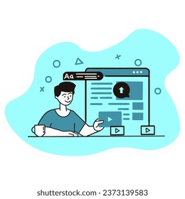 illustration vector graphic bussinese flat illustration for template, website, icon, design , etc