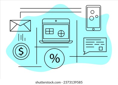 illustration vector graphic bussinese flat illustration for template, website, icon, design , etc
