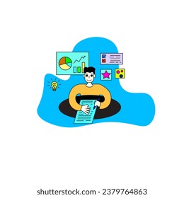 illustration vector graphic bussinese plan illustration for template, website, icon, design , etc