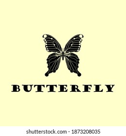 illustration vector graphic of butterfly emblem  fit for logo 