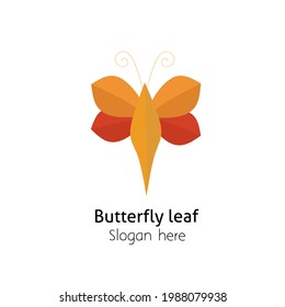 Illustration vector graphic butterfly leaf logo 