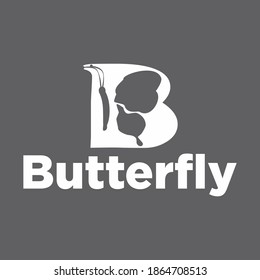 
illustration vector graphic of butterfly with letter B background fit for symbol 