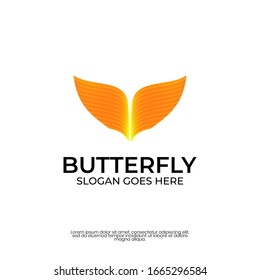 illustration vector graphic butterfly logo with gradient fit for your business logo