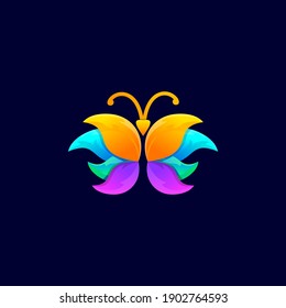 Illustration vector graphic of Butterfly logo. Colorful Artistic. Design inspiration. Fit to your Business, Company, etc
