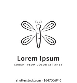 Gráfico vectorial de ilustración de mariposa. Plantilla de logotipo para empresas agrícolas perfecta