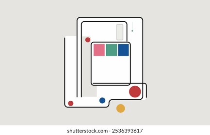 ilustração vetor gráfico do fundo abstrato do botão 