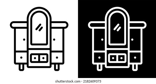 Illustration Vector Graphic of Cabinet, furniture, wardrobe Icon