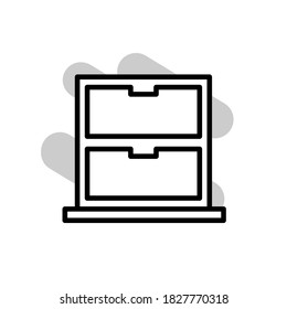 Illustration Vector graphic of cabinet icon