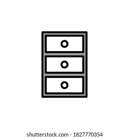 Illustration Vector graphic of cabinet icon