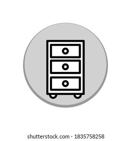 Illustration Vector graphic of cabinet icon