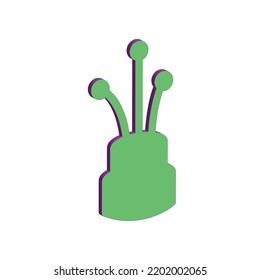 Ilustración Vector gráfico del icono del cable. Ajuste para cables, eléctricos, etc.