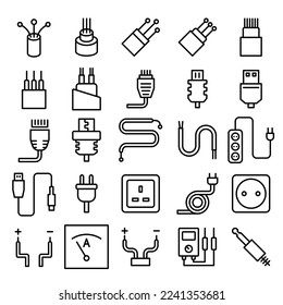 Ilustración Gráfico vectorial del icono de cable
