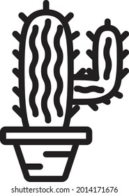 la ilustración del vector gráfico de cactus. apto para ir verde, planta y cactus.