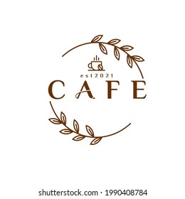 Illustration vector graphic for cafe flower logo