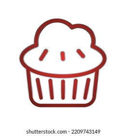 Illustration Vektorgrafik des Kuchensymbol. Geeignet für Dessert, Süßes, Bäckerei, Essen, Feiern usw.
