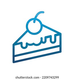 Ilustración Gráfico vectorial del icono del pastel. Apto para postre, dulce, panadería, comida, celebración, etc