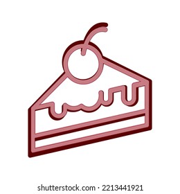 Illustration Vector graphic of cake icon. Fit for dessert, sweet, bakery, food, celebration etc