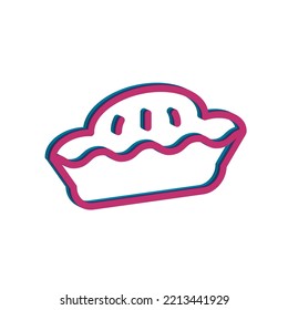 Illustration Vector graphic of cake icon. Fit for dessert, sweet, bakery, food, celebration etc